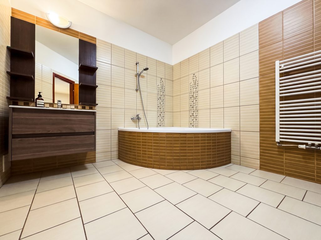 large, spacious bathroom